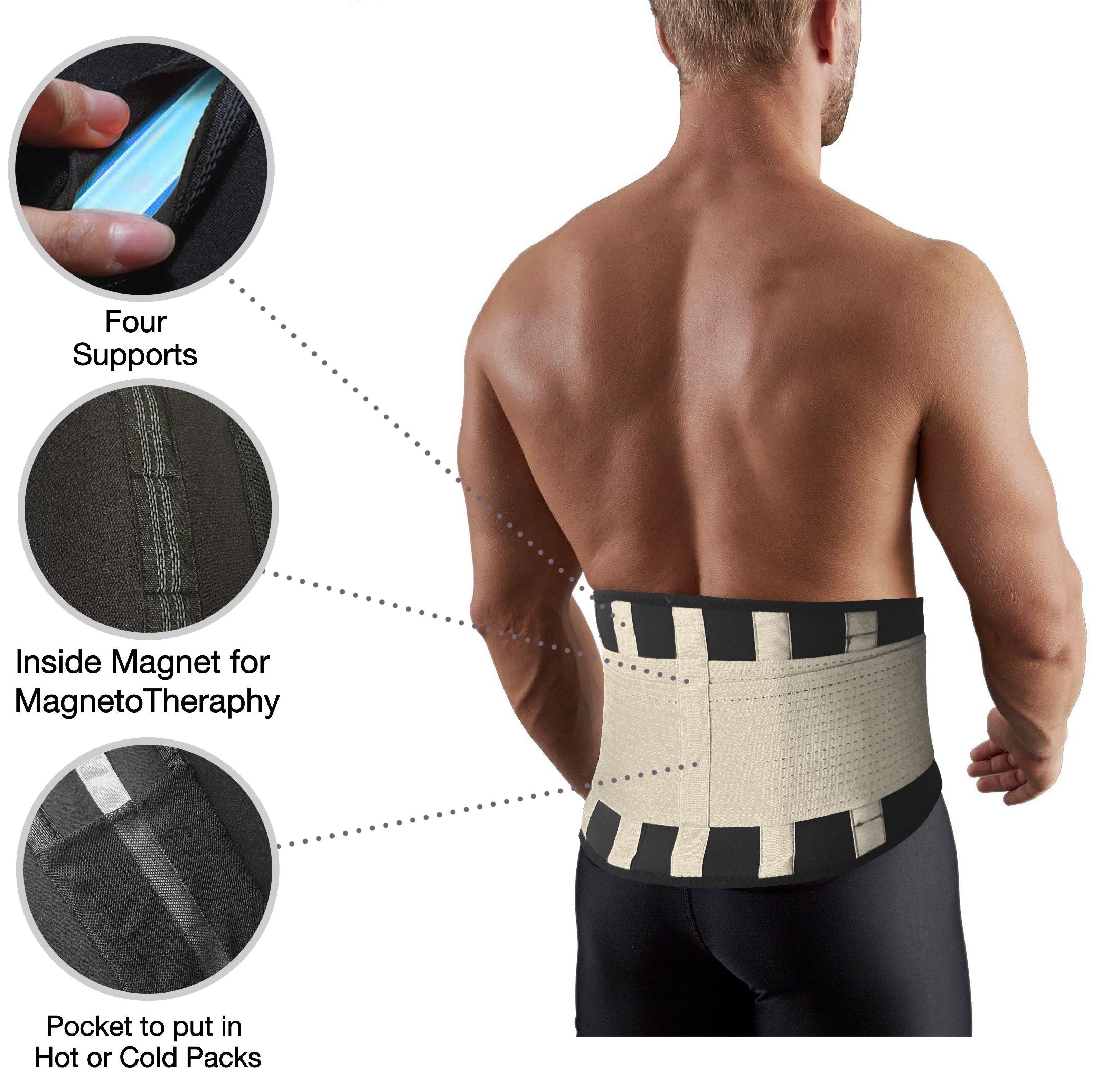 Tech Therapeutics Back Lumbar Support Belt Unisex Techtherapeutics